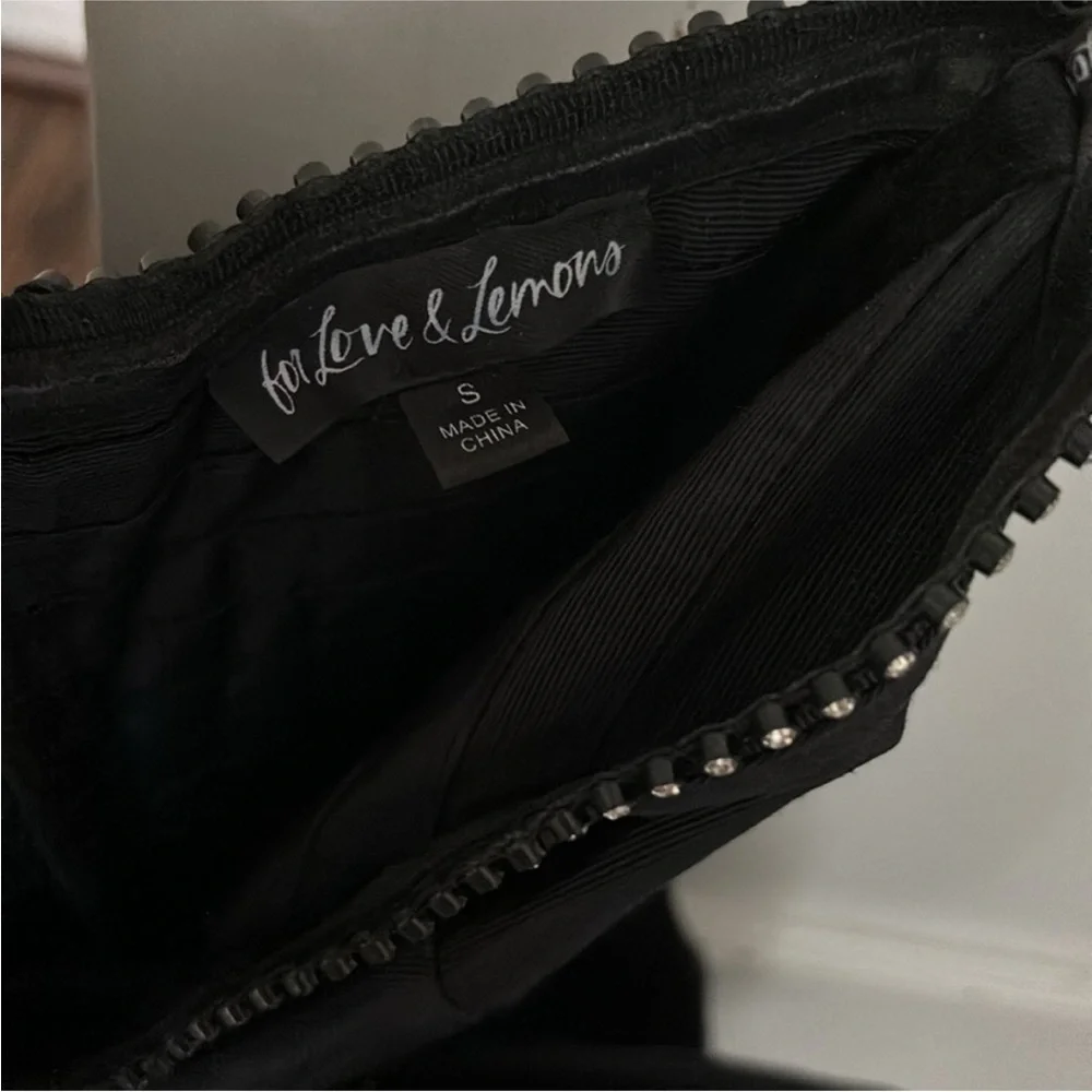 For Love & Lemons Celeste Moire Bow Dress - Picture 5 of 6